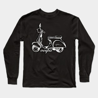 Vespa line art unique design Long Sleeve T-Shirt